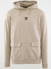 11 Degrees Beige Utility Pocket Hoodie