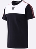11 Degrees Black Colour Block Taped Piping T-Shirt