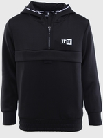11 Degrees Black Quarter Zip Domino Tech Hoodie