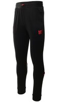 11 Degrees Black/Charcoal/Ski Patrol Red Cut And Sew Piped Track Pants