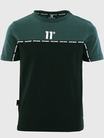 11 Degrees Darkest Spruce Green/Black Colour Black Taped T-Shirt
