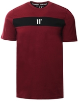 11 Degrees Pomegranate / Black Cut And Sew Short Sleeve T-Shirt