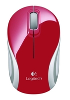 Logitech M187 Wireless Mini Mouse - Red