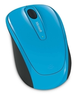 Microsoft Wireless Mobile Mouse 3500 - Cyan Blue Gloss