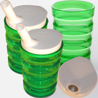 Non Spill Feeding Cup - Green - Triple Pack