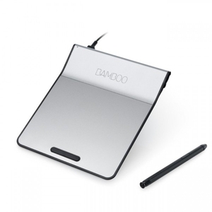 Wacom Bamboo Pad - Digitizer,  stylus - 10.7 x 6.7 cm - electromagnetic / capacitive - wired - USB - black,  grey