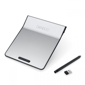Wacom Bamboo Pad Wireless - Digitizer,  stylus - wireless - 2.4 GHz - USB wireless receiver - black,  metal grey