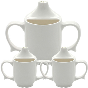 Wade Dignity Two Handled Drinking Cup - White - Triple Pack