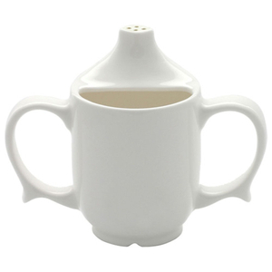 Wade Dignity Two Handled Drinking Cup - White