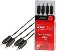 Wires Nx2 2 X Phono Plugs - 2 X Phono Plugs - 1m
