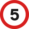 WORK TRAFFIC 5MPH 45X45 PVC R11/T