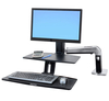WorkFit-A with Suspended Keyboard single monitor