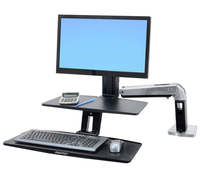 WorkFit-A with Suspended Keyboard single monitor