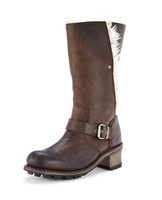 CAT Anna Faux Fur Leather Calf Boot