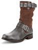 Caterpillar Midi Buckle Detail Calf Boots
