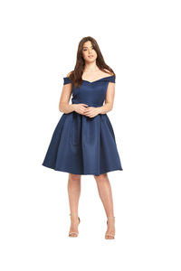 Chi Chi London Curve Bardot Full Midi Prom Dress