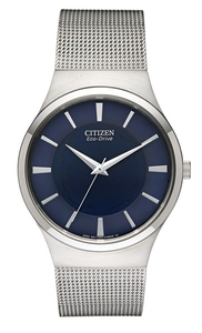 Citizen Mens Eco-Drive Stainless Steel Mesh Bracelet Watch