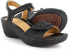 Clarks Unstructured Dory Leather Low Wedge Sandals