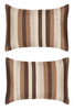 Clio Pack Of Two Stripe Filled Boudoir Cushions