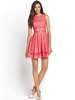 Club L Lace Panelled Skater Dress
