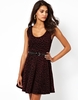 Club L Leopard Skater Dress With Belt