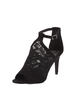 Coast Lace Tie Front Black Heeled Shoes