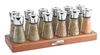 Cole Mason Croft Filled 12 Jar Wooden Spice Rack