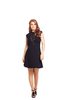 Coleen Lace Insert Embellished Neck Dress