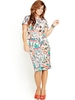 Coleen Orchid Print Scuba Top