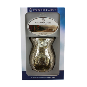 Colonial Candle Simmer Snap with Silver Oil Burner Gift Set