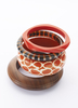 Connie Statement Wooden Bangle Set