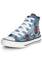 Converse CTAS Photo Real Hi Junior In Denim Size 5