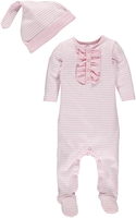 Cool Candy By Coleen Baby Girls Stripe Romper And Hat