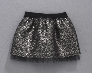 Cool Candy By Coleen Girls Metallic Spot Netted Skirt
