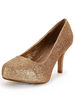 Cora Extra Wide Fit Glitter Court Shoes