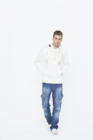 Crosshatch Foil Print Hoody