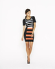 FCUK Striped Ribbon Knit Dress