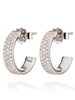 Folli Follie Sterling Silver Cubic Zirconia Mini Hoop Earrings