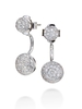 Folli Follie Sterling Silver Cubic Zirconia Sparkle Ball Earrings