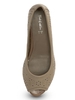 Foot Cushion Chelsea Cut Out Low Wedge Peep Toe Sandals