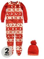 Freespirit Fairisle Christmas Onesie With Hat
