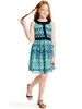 Freespirit Girls Aztec Neck Detail Dress