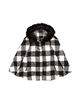 Freespirit Girls Checked Cape With Fur Hood