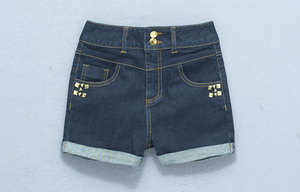 Freespirit Girls High Waisted Studded Denim Shorts