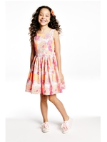 Freespirit Girls Neon Floral Belted Prom Dress