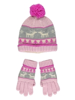 Freespirit Reindeer Fairisle Hat And Glove Set