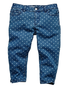 Freespirit Spot Crop Denim Skinny Jean