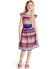 Freespirit Stripe Prom Dress With Tie Belt