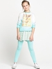 Freespirit Three Piece Girls Sweatshirt Skirt Leggings Set
