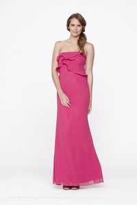 Nicholas Millington Ruffle Bustier Maxi Bridesmaid Dress